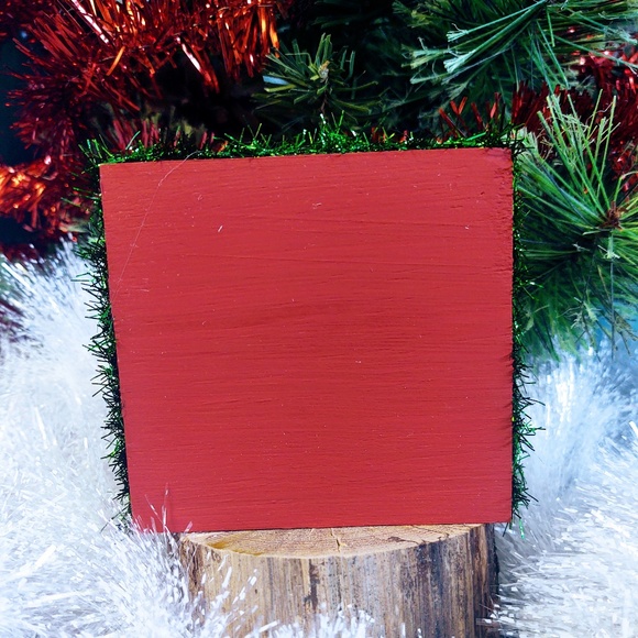 Hand Crafted Tiered Tray Decor, Mini Wood Sign, We Woof You a Merry Christmas - Picture 3 of 4